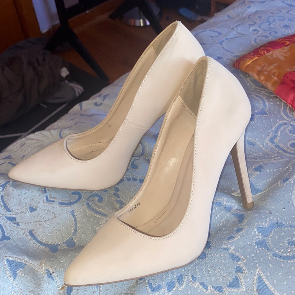 Charlotte Russe Pointed Nude Heels